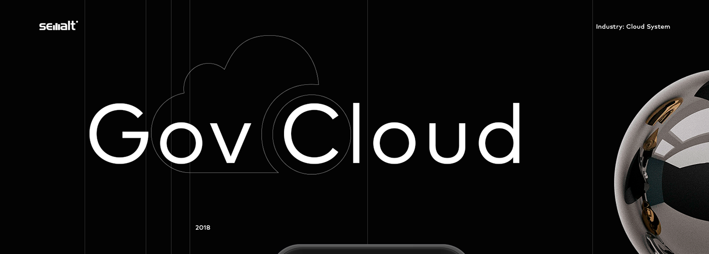 ux cloud interaction black design 3D screen free download