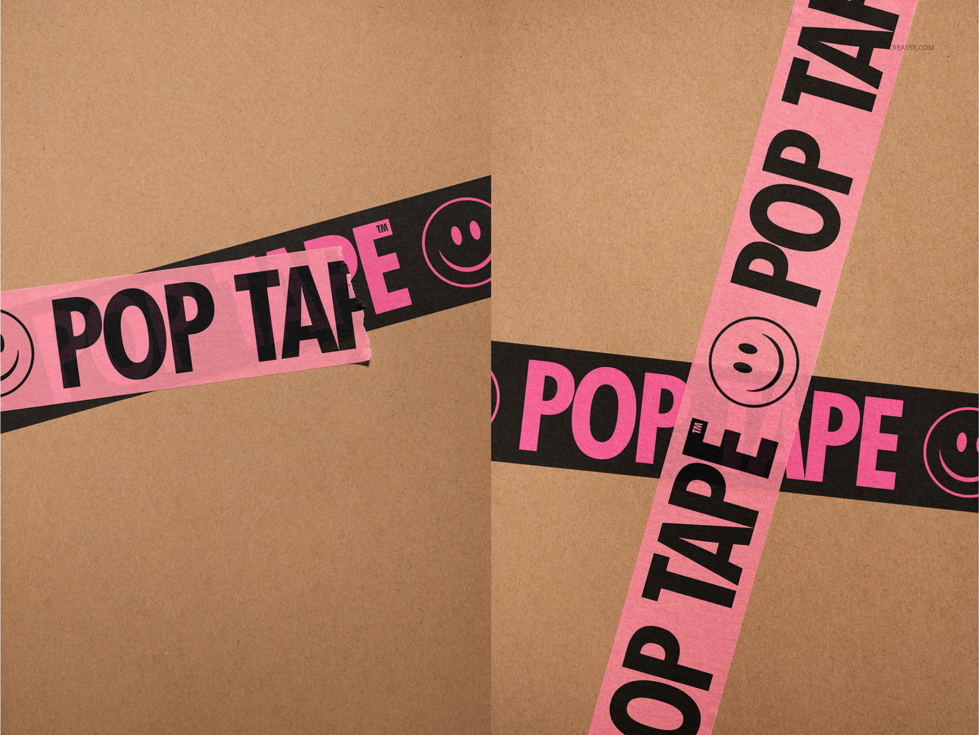 mock-up Mockup template creatsy mailing branding  packing adhesive box embalagem