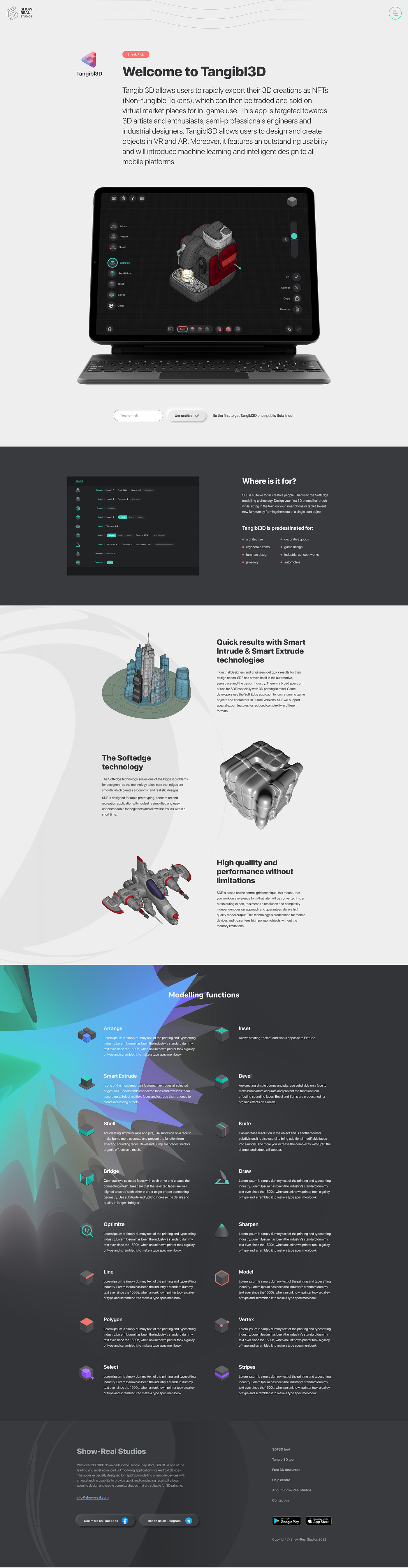 3D illustrations software UI/UX Web Design 
