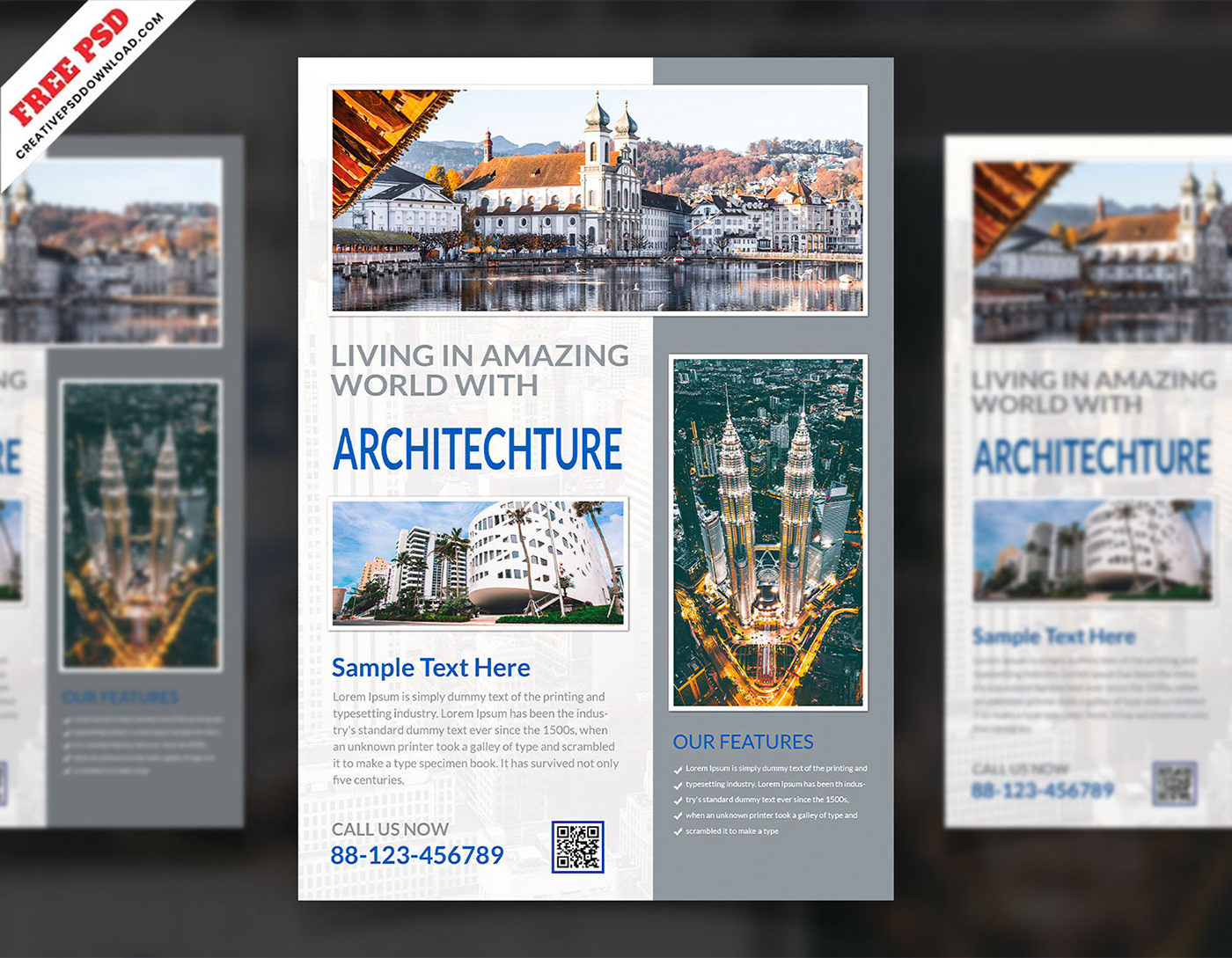 architechture design architectural corporate flyer Interior modern professional template