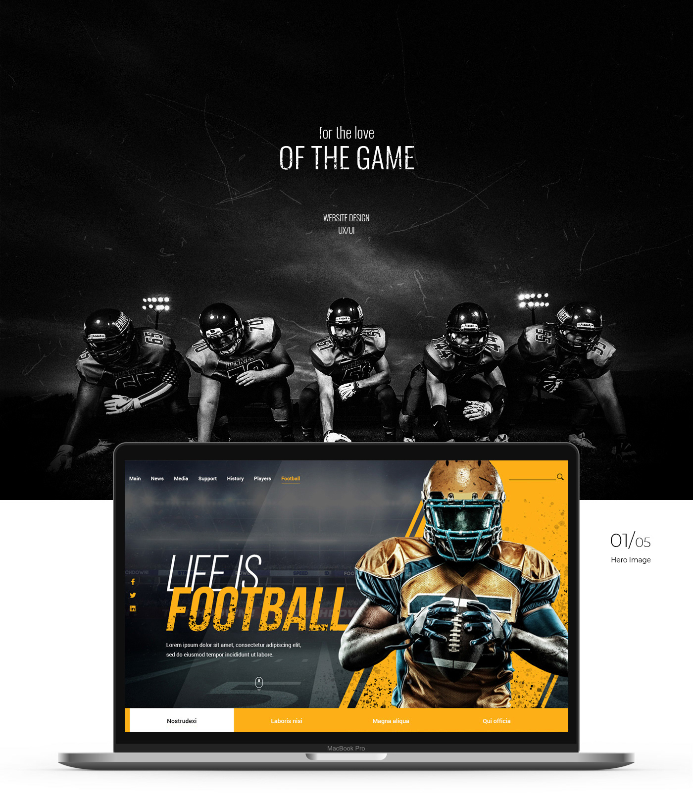 Website Web Design  UI clean football modern sport Web