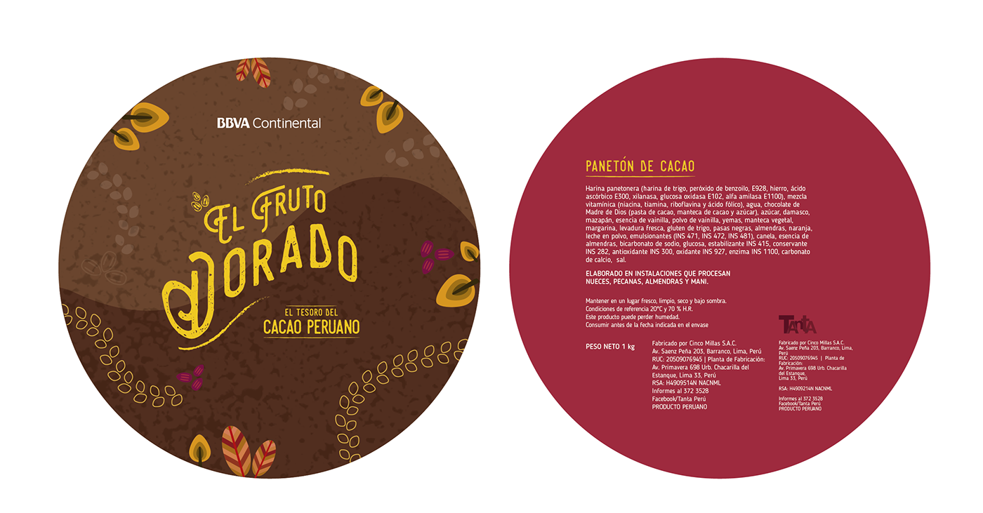 ILLUSTRATION  Packaging panettone restaurant chocolate cacao brand Character design