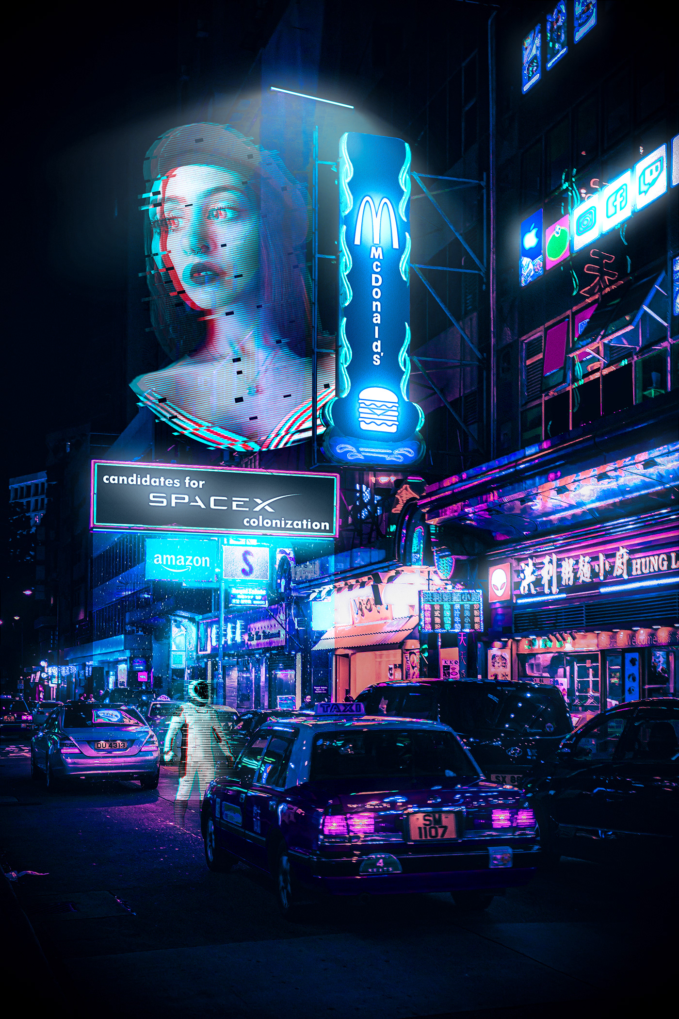 città cittàdelfuturo city Cyberpunk fantascienza future FutureCity hologram Ologrammi Scifi