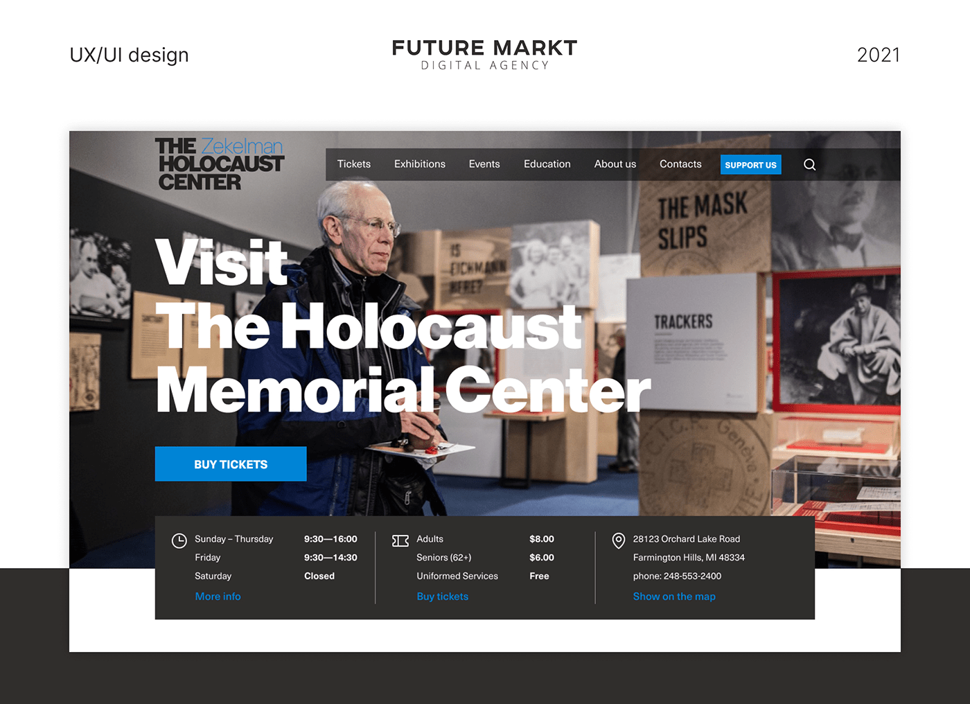 Exhibition  Figma history holocaust Michigan museum ux/ui Web Design  Website