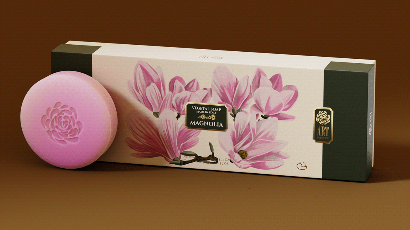 soap packaging ILLUSTRATION  rendering beauty brand identity Packaging packaging design