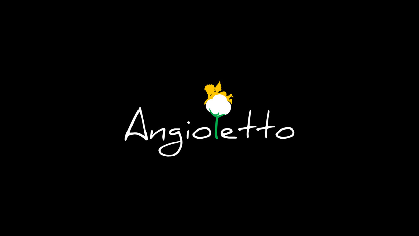 angel Angioletto flower identity logo Style