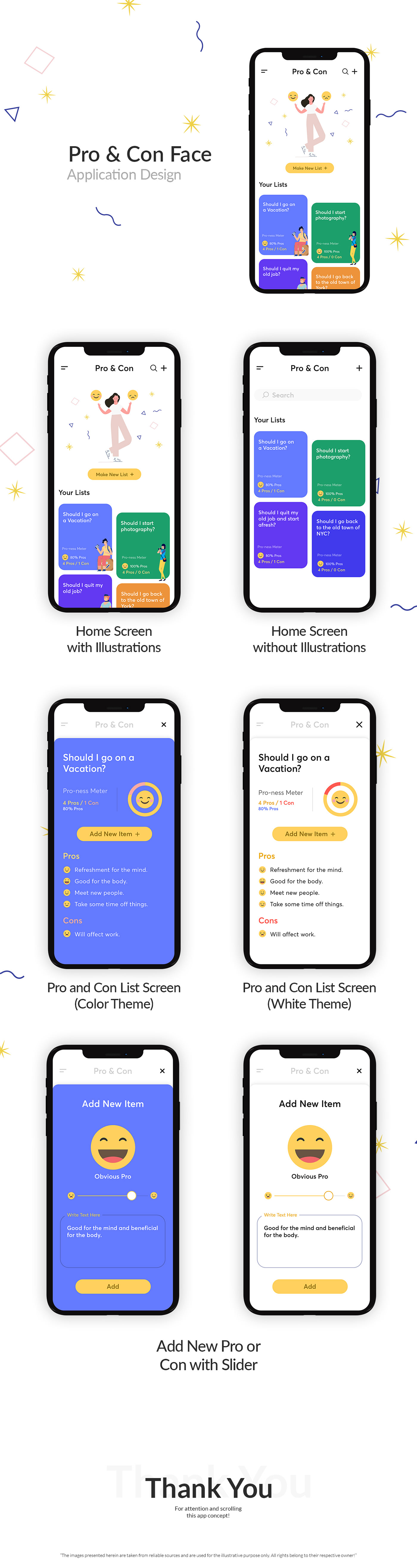 cons Emojis flutter ILLUSTRATION  Mobile app Pros smiley specindia UI ux