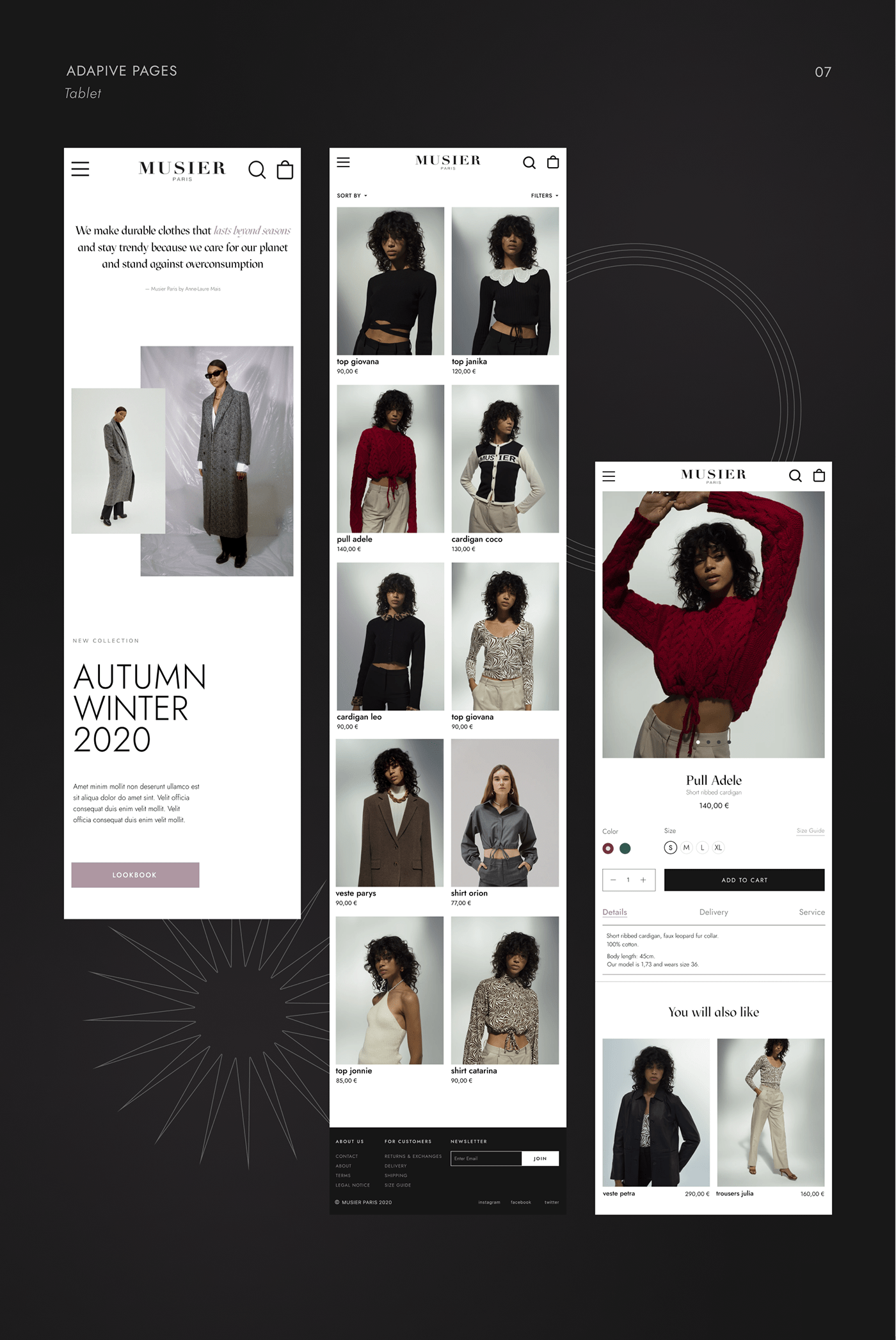 aestetic brand clothes Clothing clothing store Fashion  UX UI Web Design  women clothes