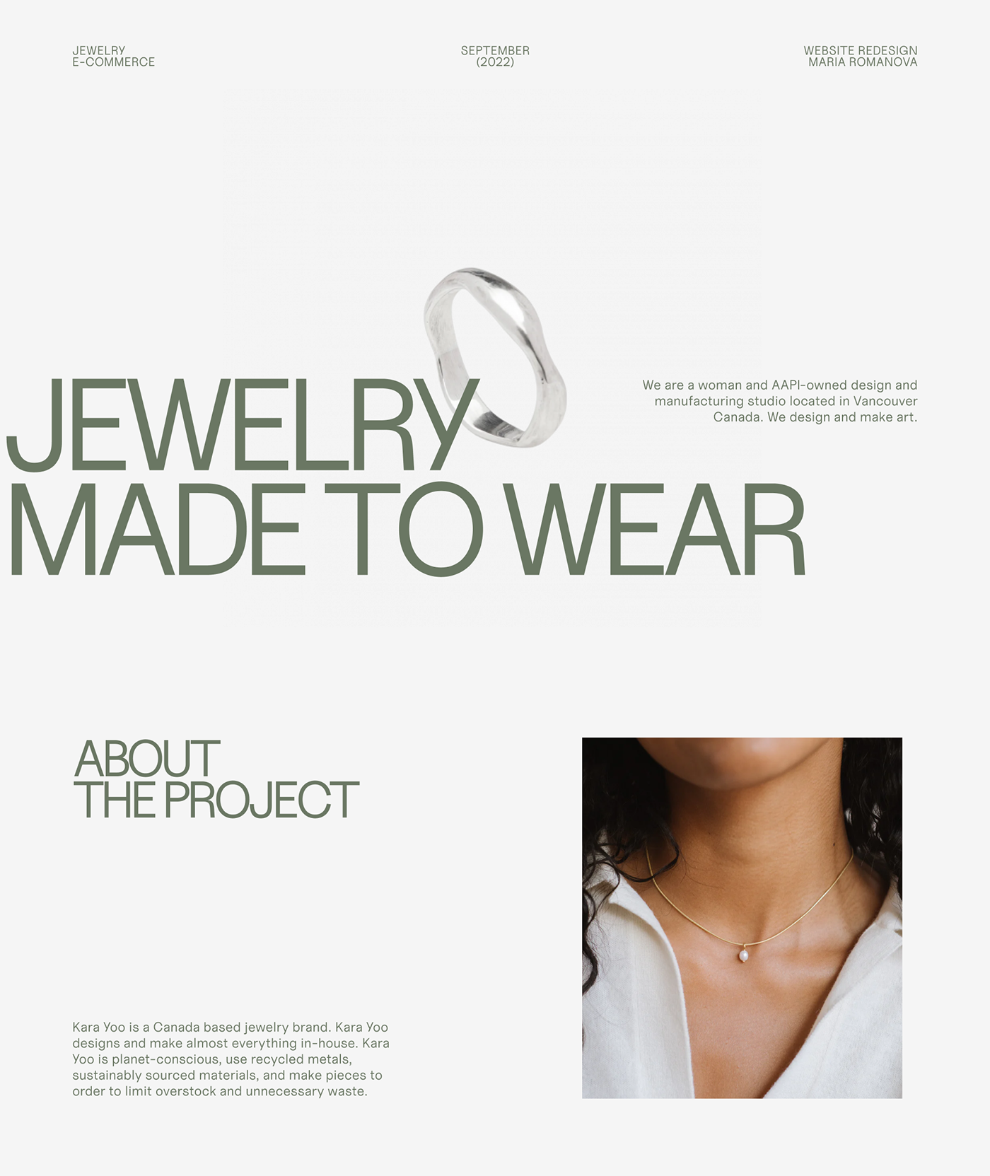 accessories beauty e-commerce Ecommerce Fashion  jewelry shop store Website Website Design