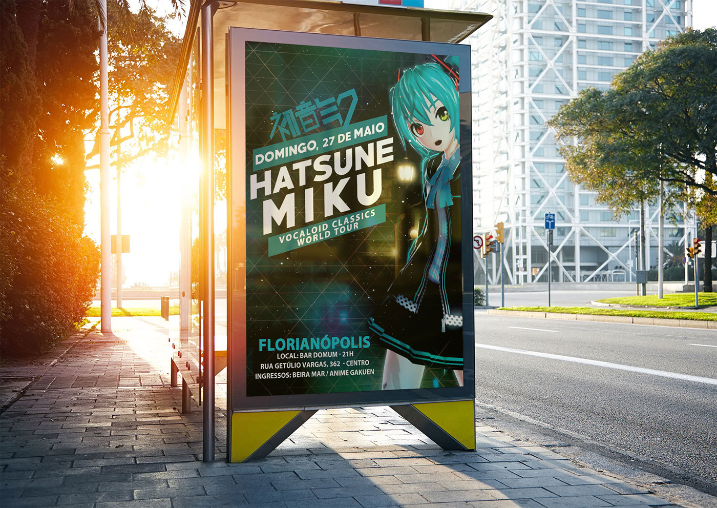Agenda de Shows anime anime art anime girl Evento Eventos musicais flyer Hatsune Miku  Show shows