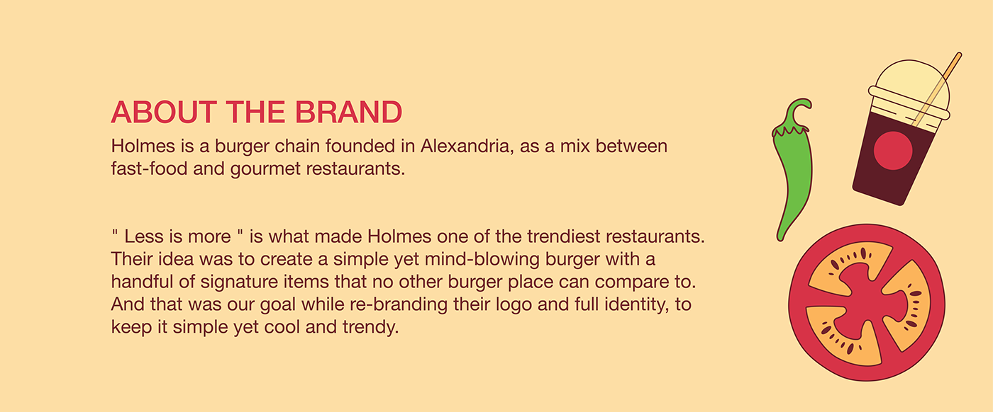 resturant backaging illistration burger visual identity