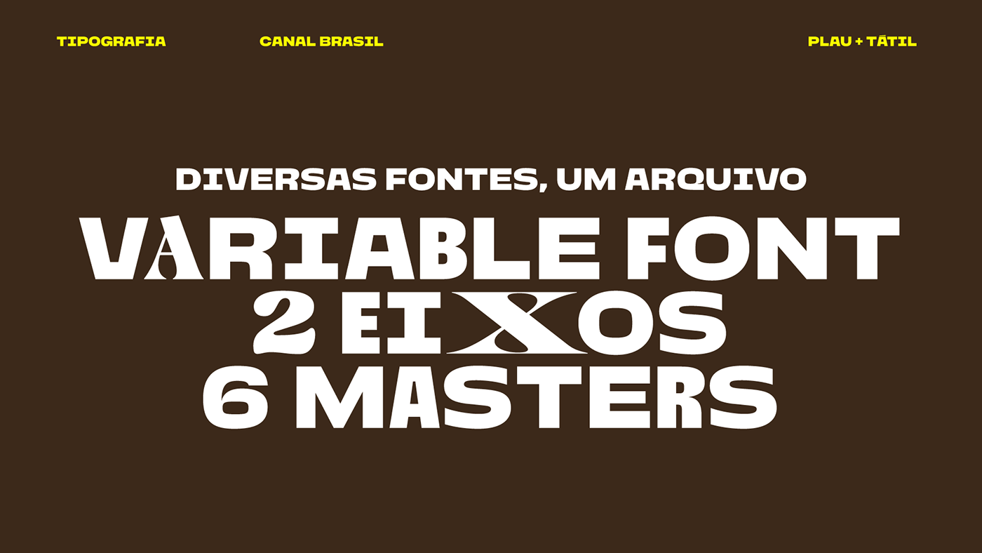 animation  Brasil broadcast Channel Custom font motion tv variable typography  