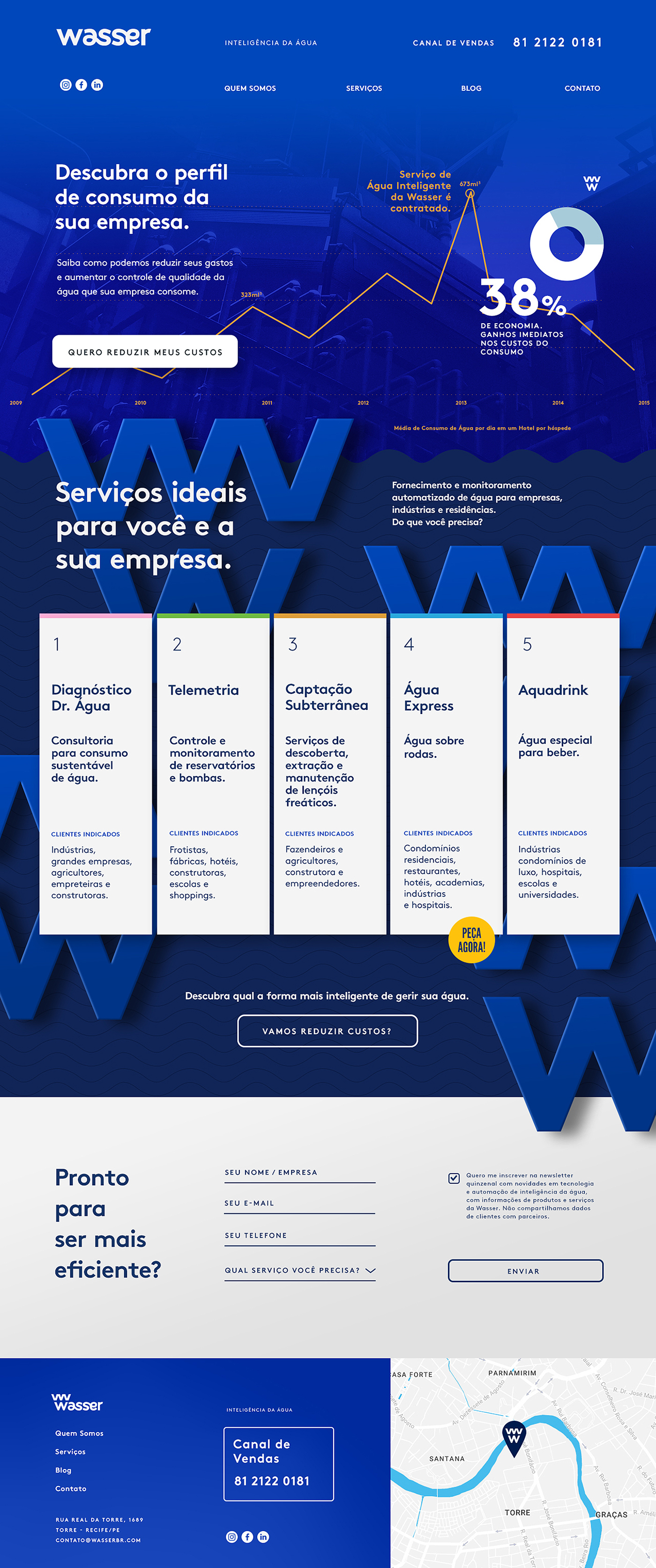 water utility delivery water supply branding  Rebrand recife