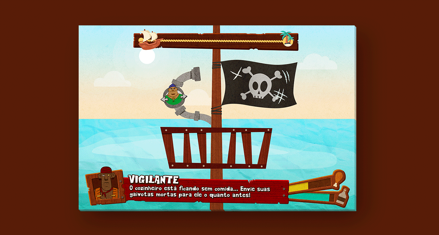 mobile party game app apk pirate ship kids adventure ilustration