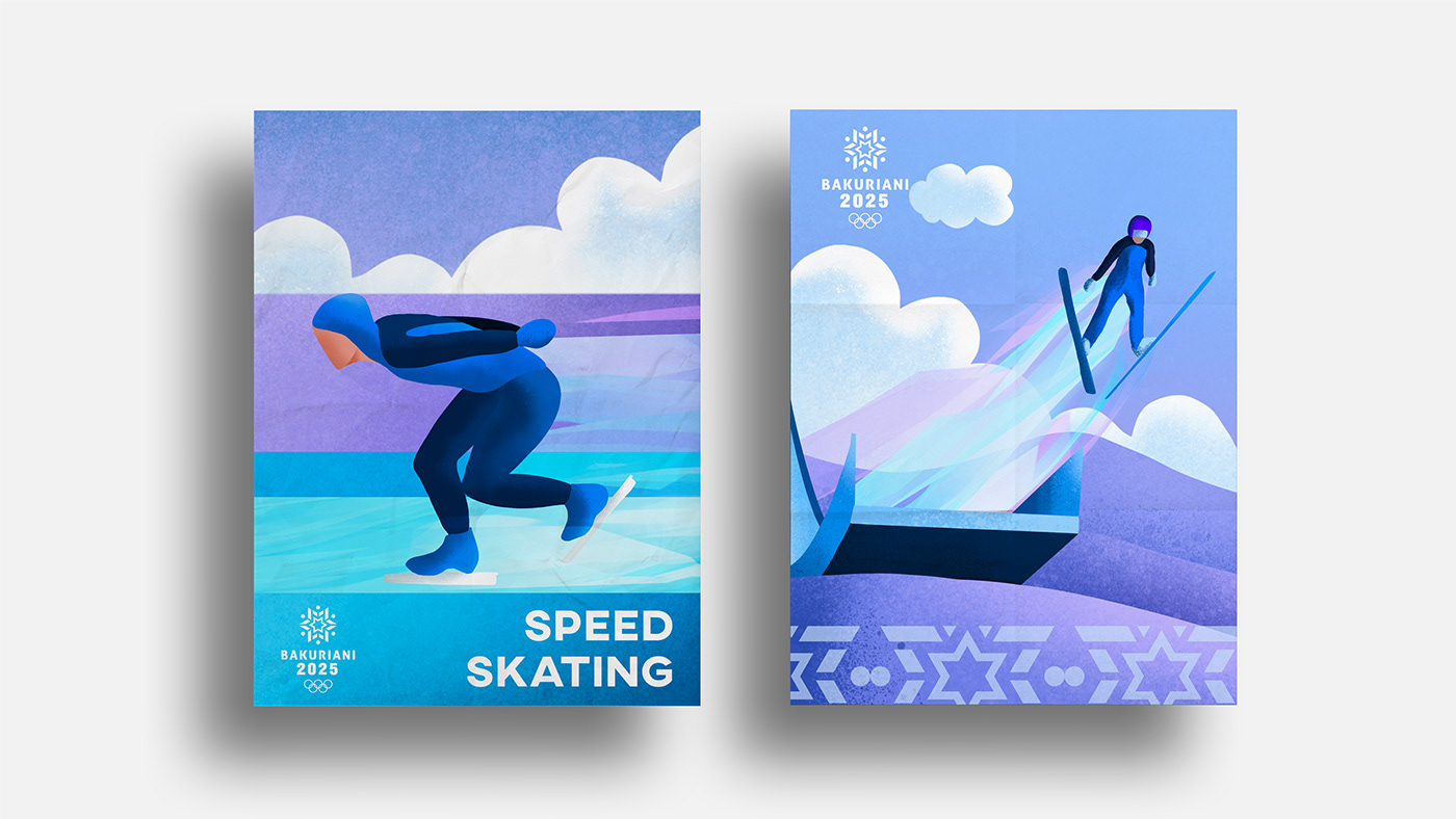 logo Olympic Games Olympics packaging design sports Ullustration winter