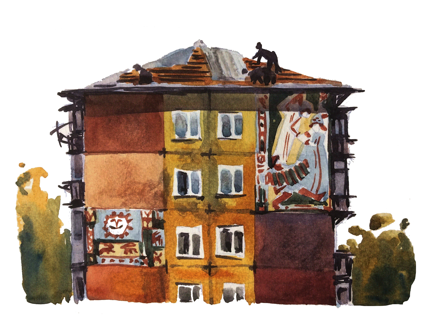 house ILLUSTRATION  watercolor