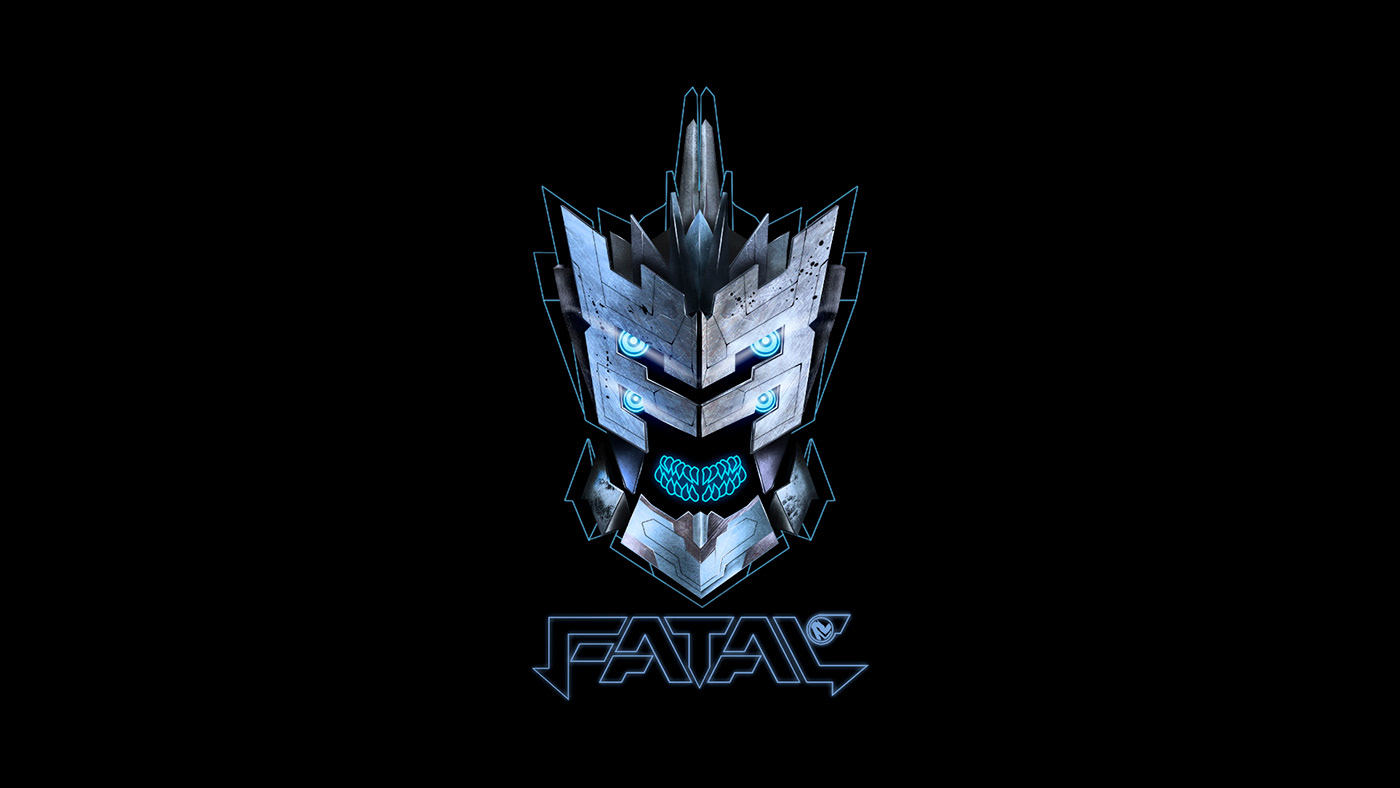 robot transformer face mask Space  poster logo consept art Jupiter branding 