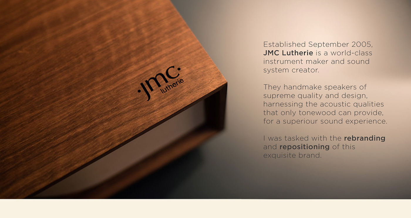 digital branding JMC JMC Lutherie speakers sound wood Web design strategy application soundwave Interactive PDF