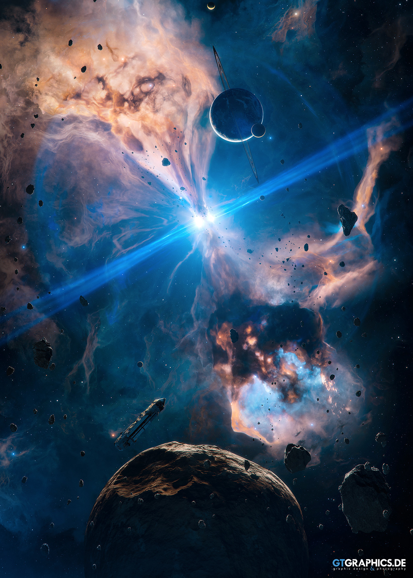 universe Space  cosmos galaxy nebula science fiction sci-fi photoshop Pulsar spaceart