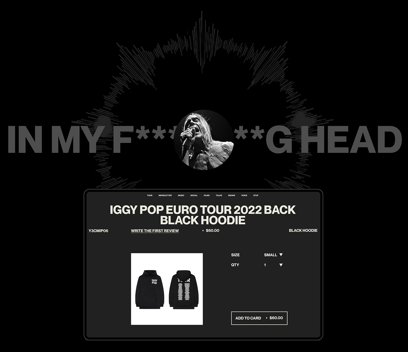 black Brutalism minimal mobile music playlist design rock rockmusic user interface ux/ui