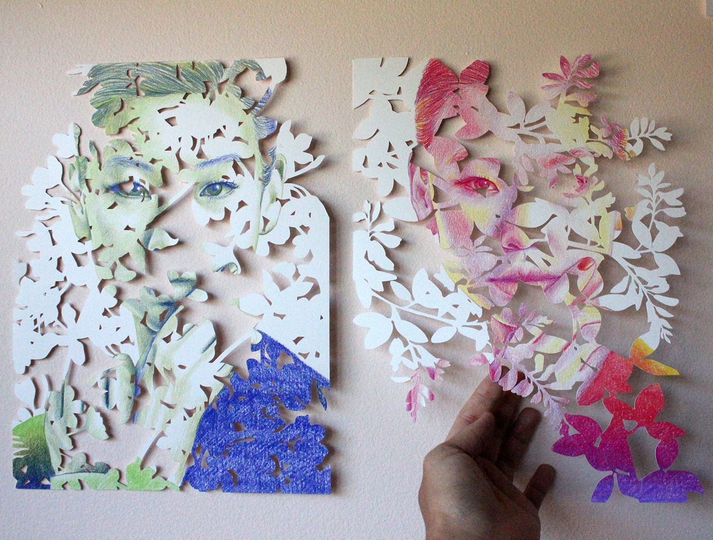 cut paper cutout Drawing  ILLUSTRATION  paper art papercraft papercut portrait