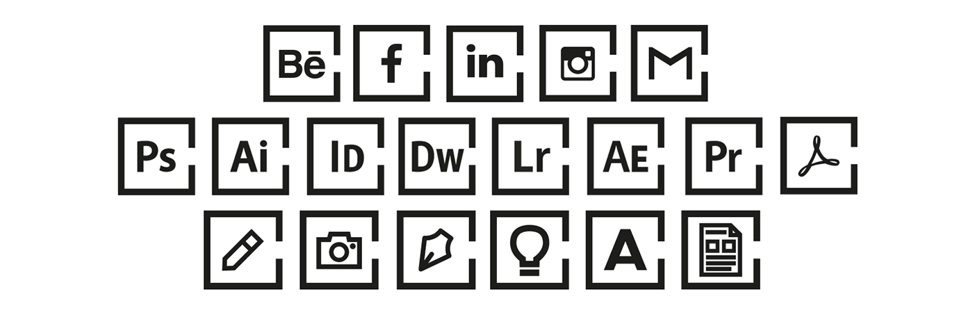 logo identity branding  Patterns Stationery mockups naming design Insight icons