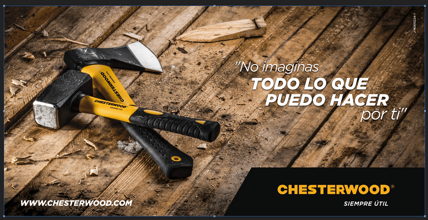 tools herramientas wood publicidad martillo Montaje Chesterwood hammer fallen caer