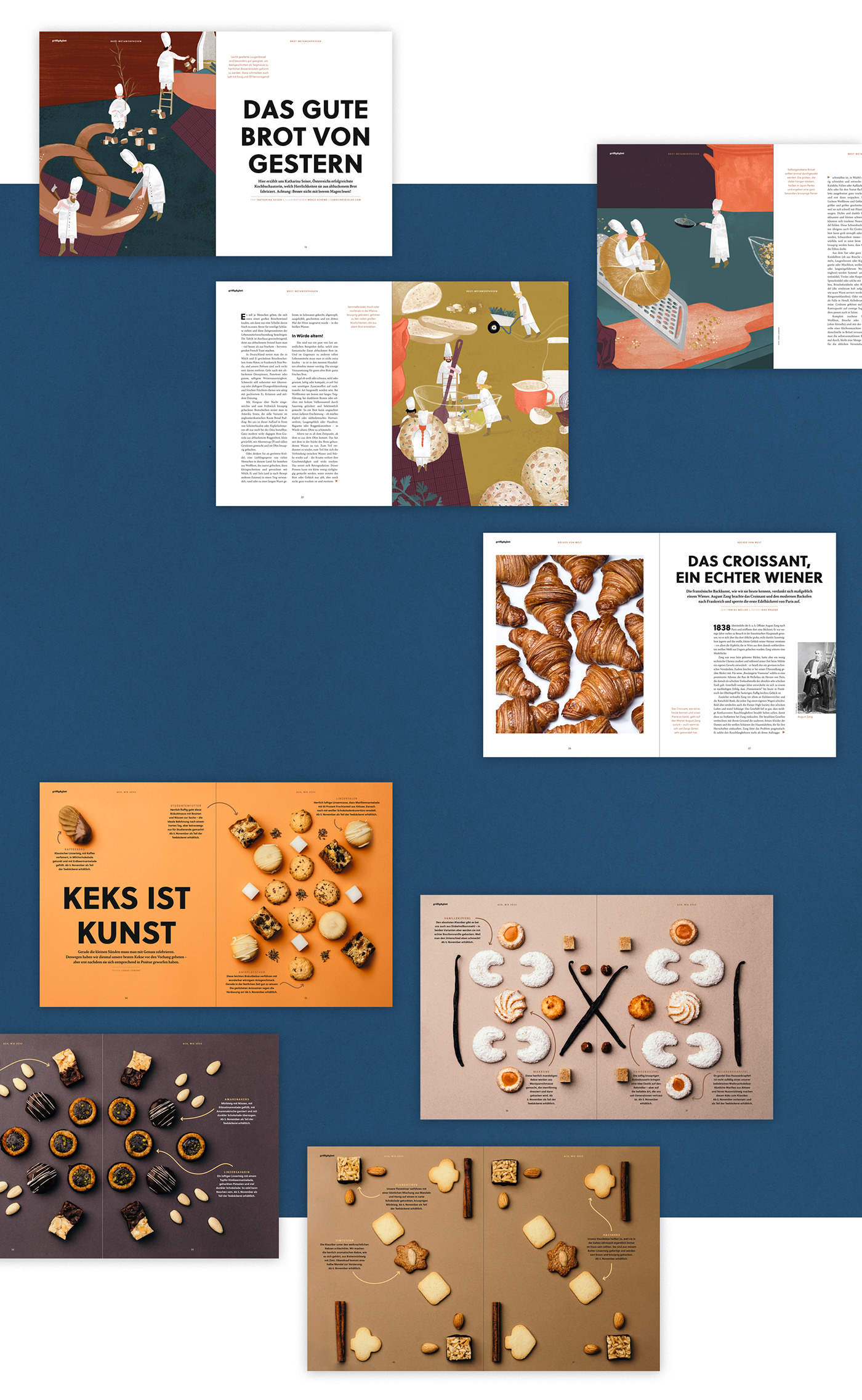 editorial design  Magazine design Magazine Cover bread Metamorphosis print design  art direction  print Layout flour
