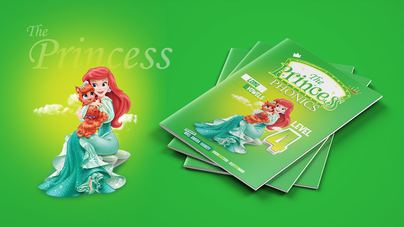 kids book cover kids book a4 english girls Princess disney cartoon