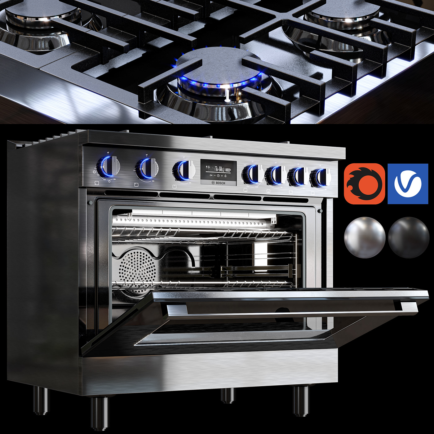 kitchen range product design  interior design  3ds max vray рендер corona render  architecture corona
