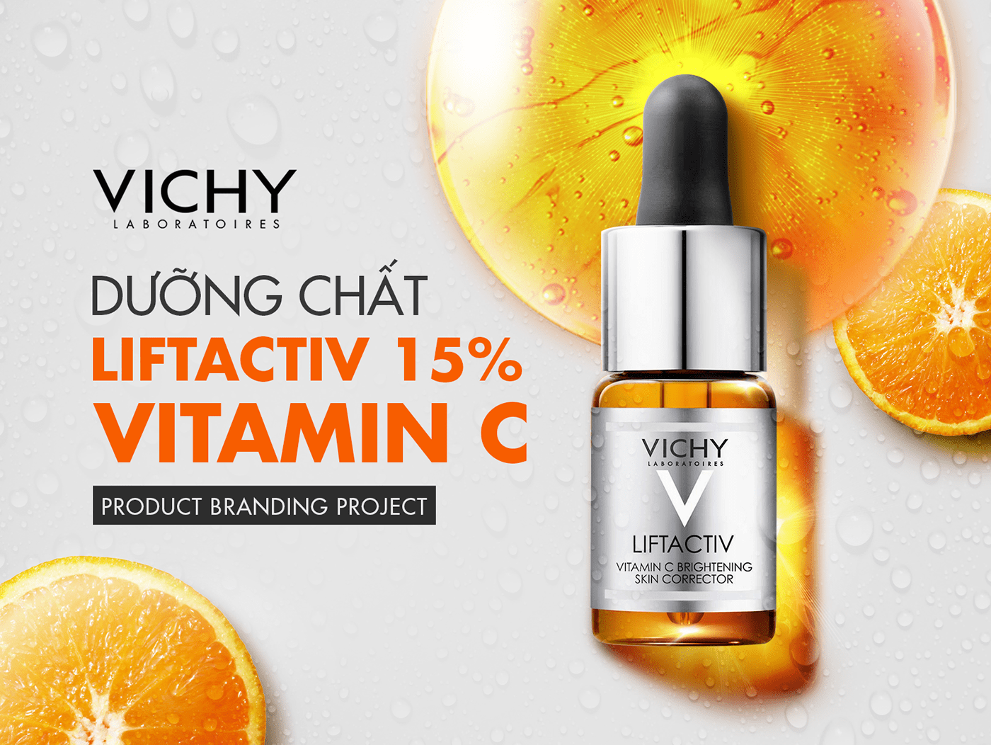 beauty branding  Cosmetic Ecommerce graphicdesign infographic Photography  retouch vichy vitaminC