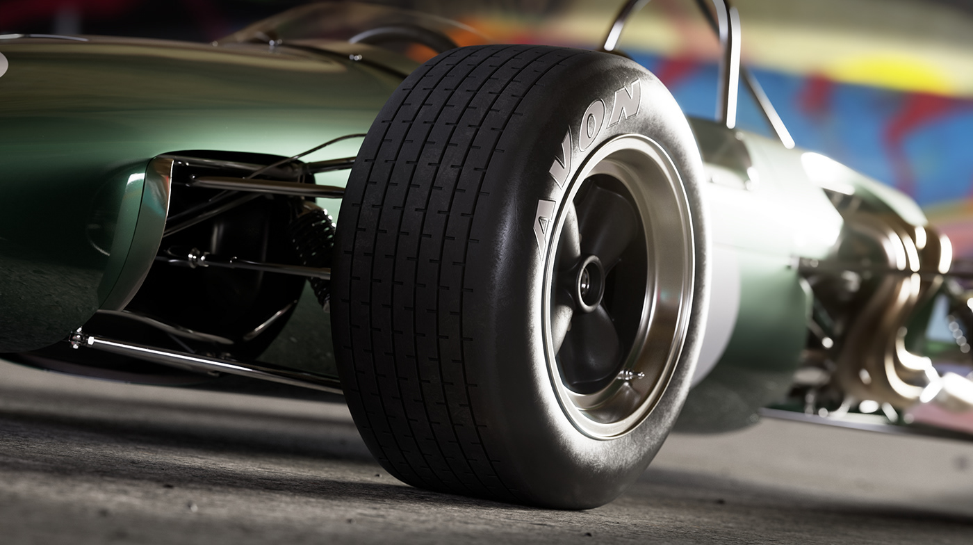 3D automotive   Brabham car CGI material materials realistic shading textures