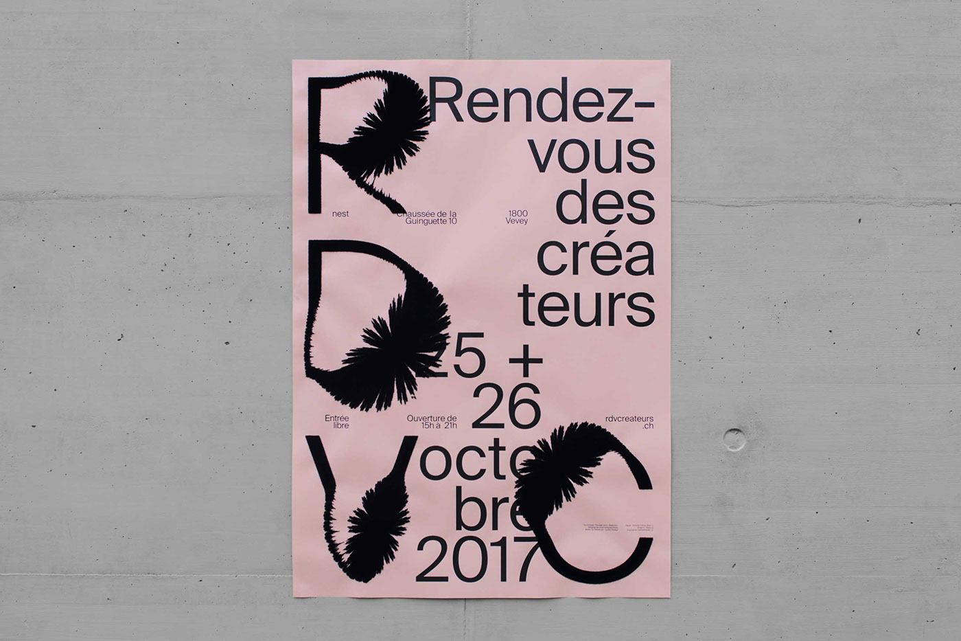 balmer hählen rendez-vous des créateurs RDVC17 typography   fluffy Swiss Posters swiss graphic design flocking