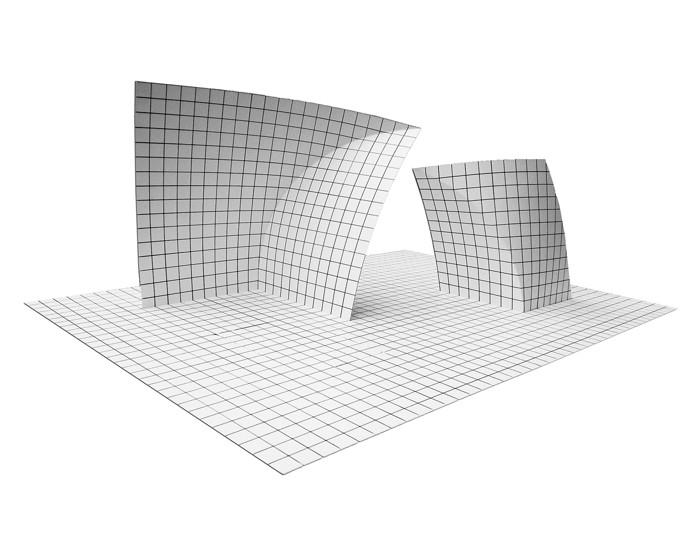 paper interior design  deconstructivism foam board cardboard net criss-cross architecture design
