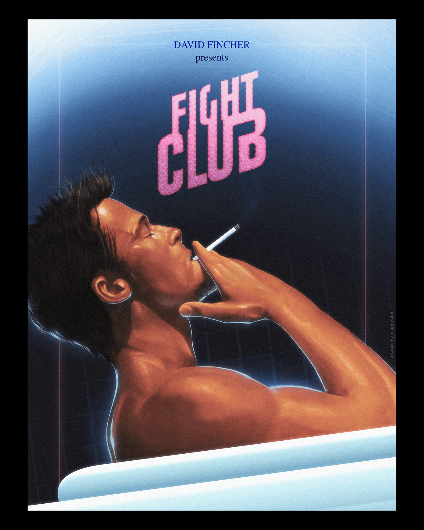 affiche Cinema fight club Film   ILLUSTRATION  movie poster print