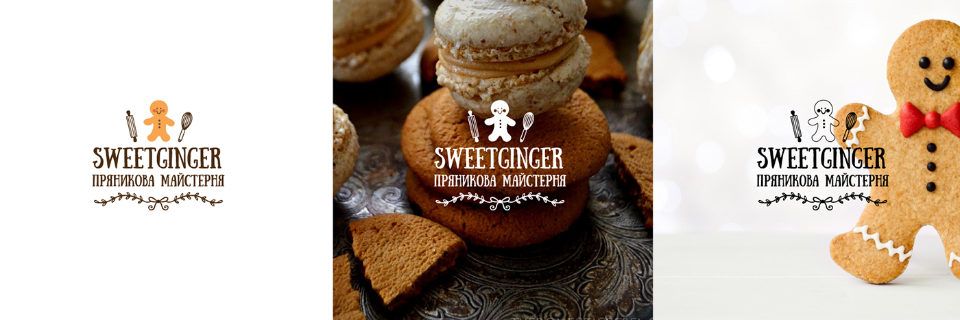 Gingerbread bakery logo homemade cookie handmade Sweets
