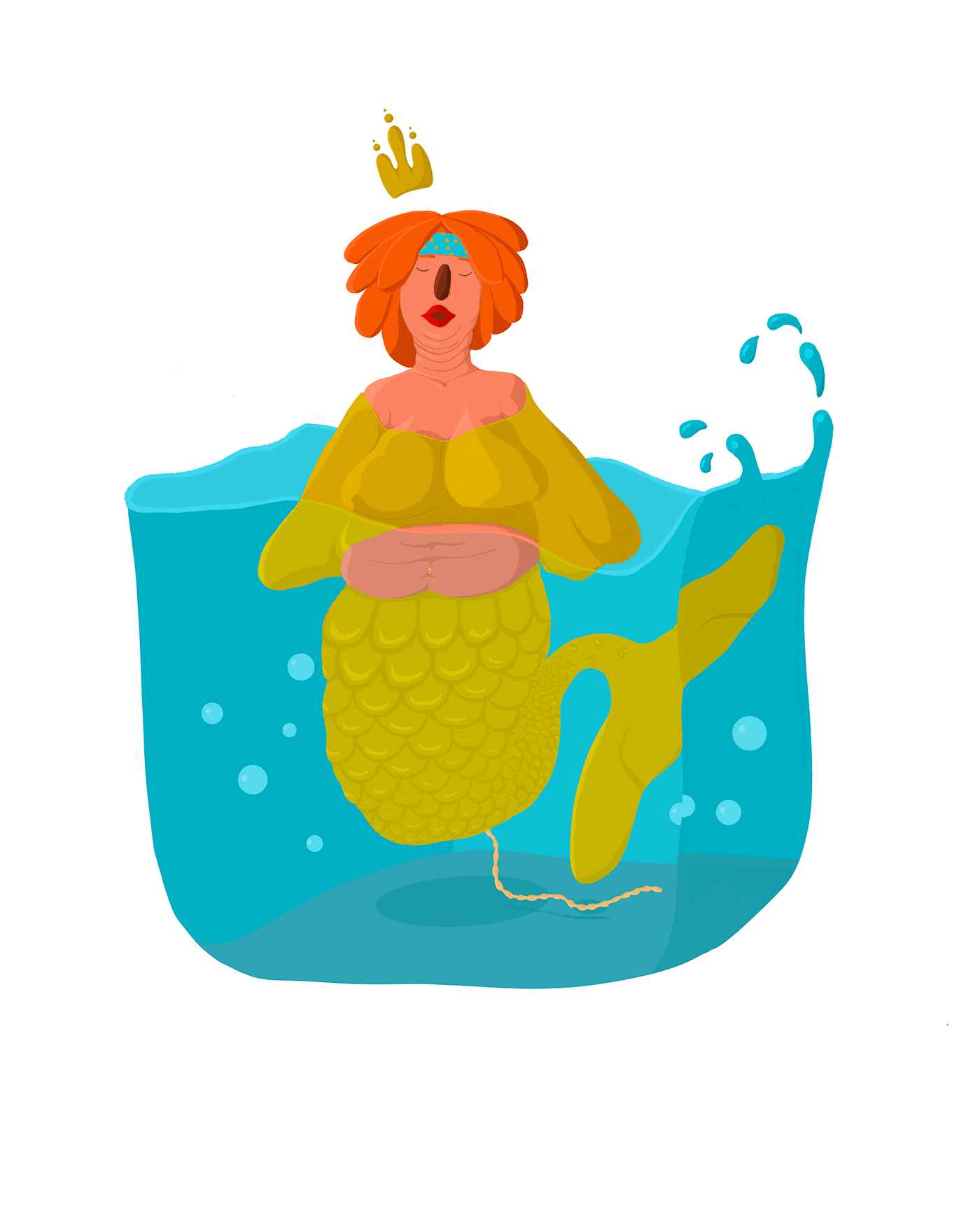 goldfish fish woman fish