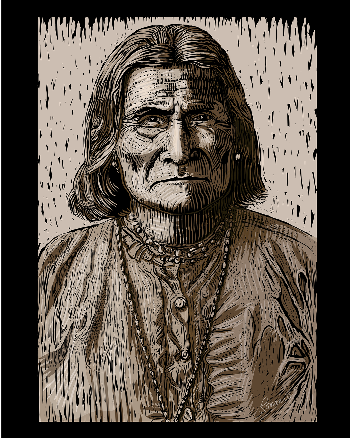 Drawing  adobefresco Apache Chiricahua Mescalero