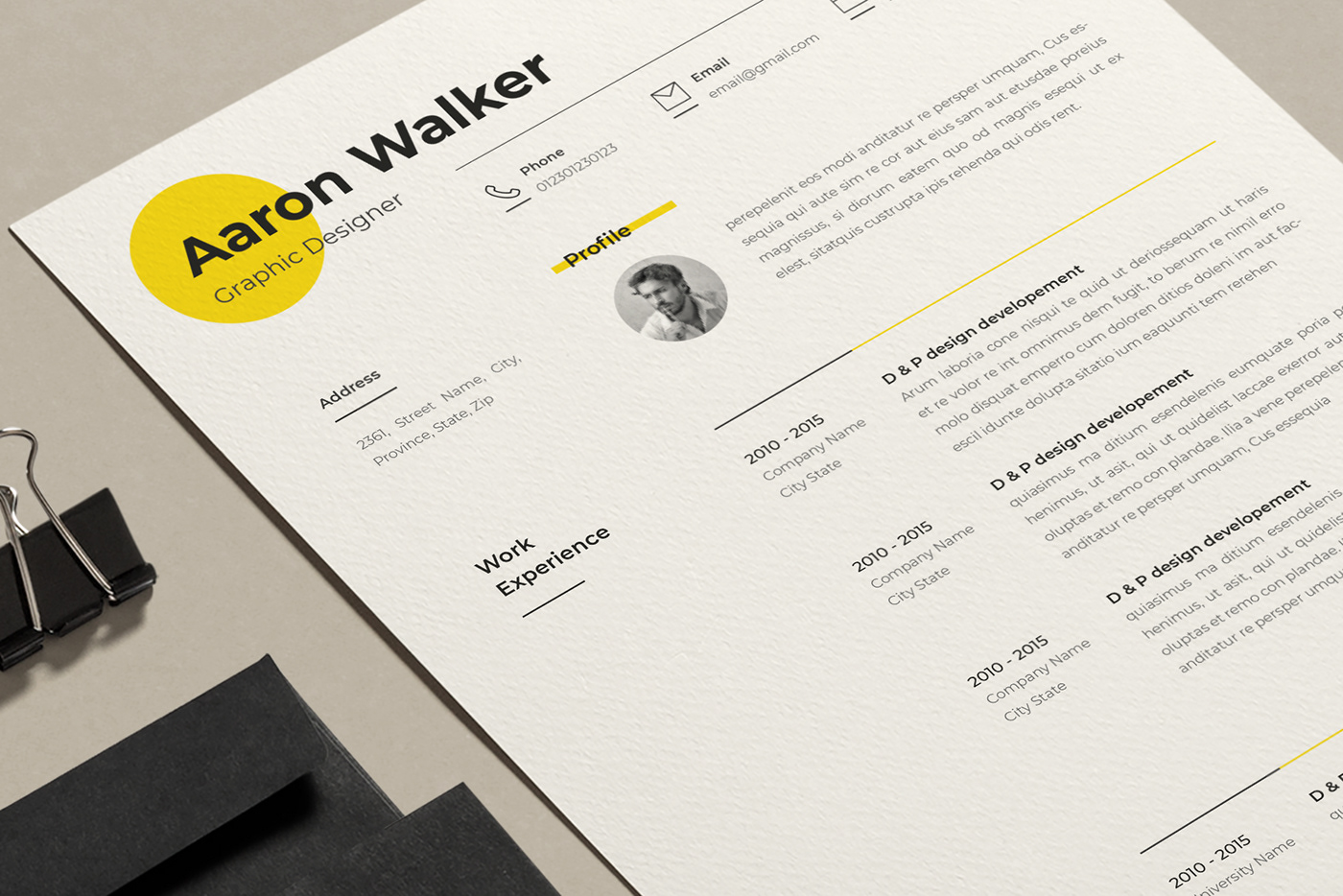 Resume CV design brand minimalistic job curriculum Original