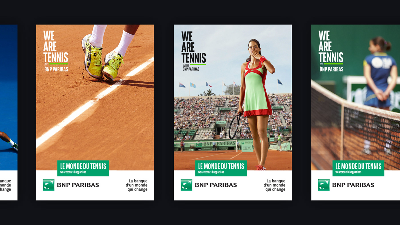 We Are Tennis bnp paribas tennis brand identity lift