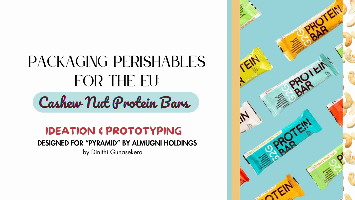 Packaging packaging design Sustainability protein bar dieline cashew European Union single use plastic Small Business Zero Plastic
