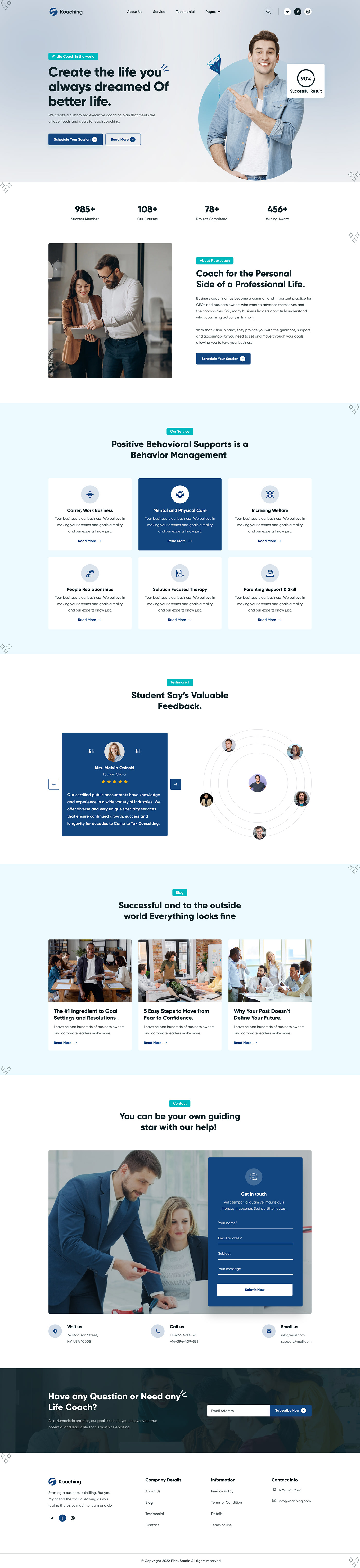 Life Coaching & Consultant Landing Page
