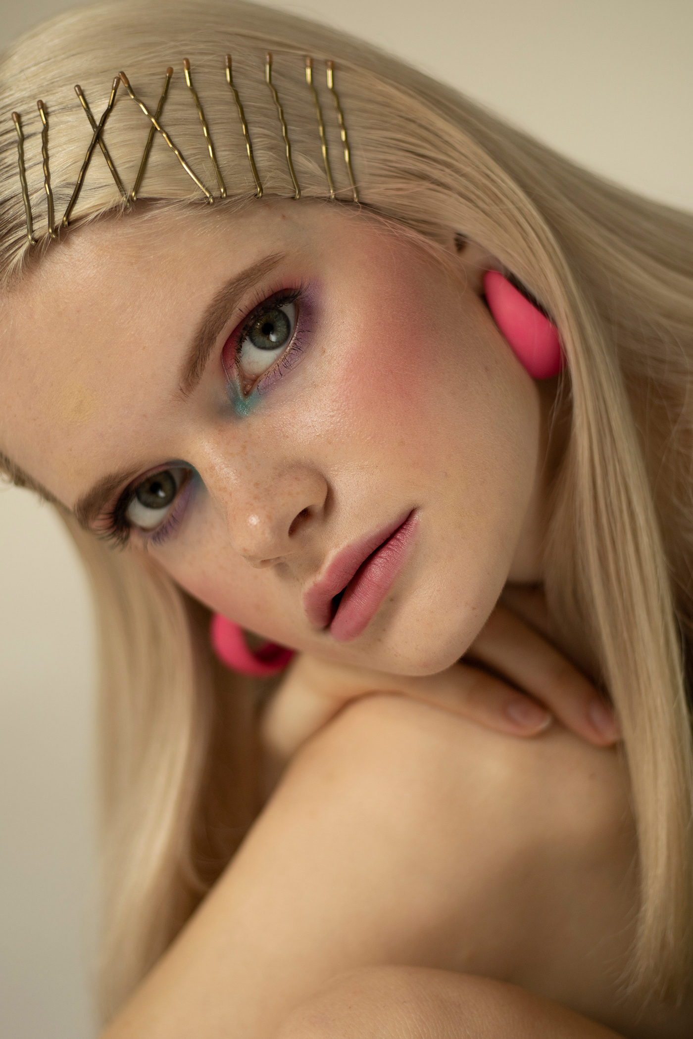 beauty editorial High End makeup model Photography  photoshop portrait retouch retouching 
