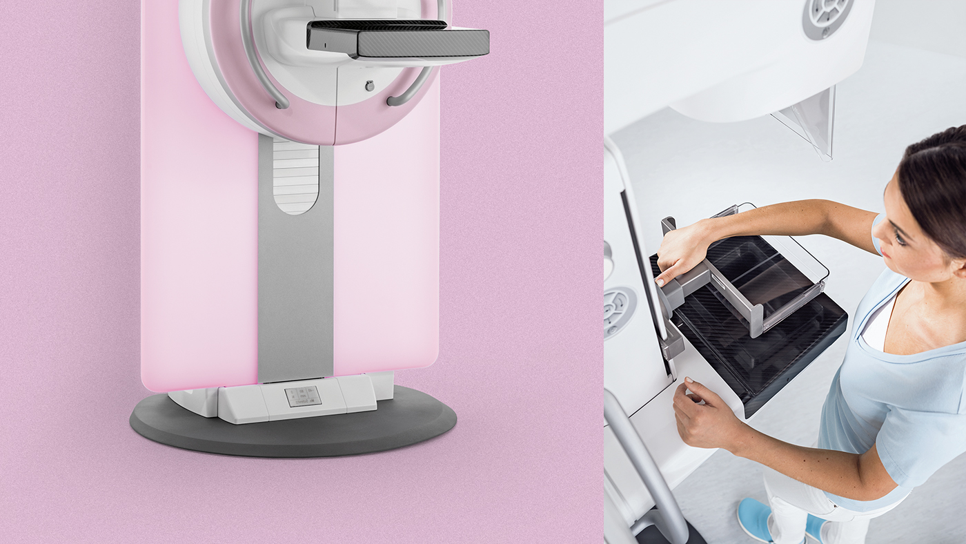 medical Women's health mammography cancer preventive care Siemens healthcare woman x-ray scanner human centered