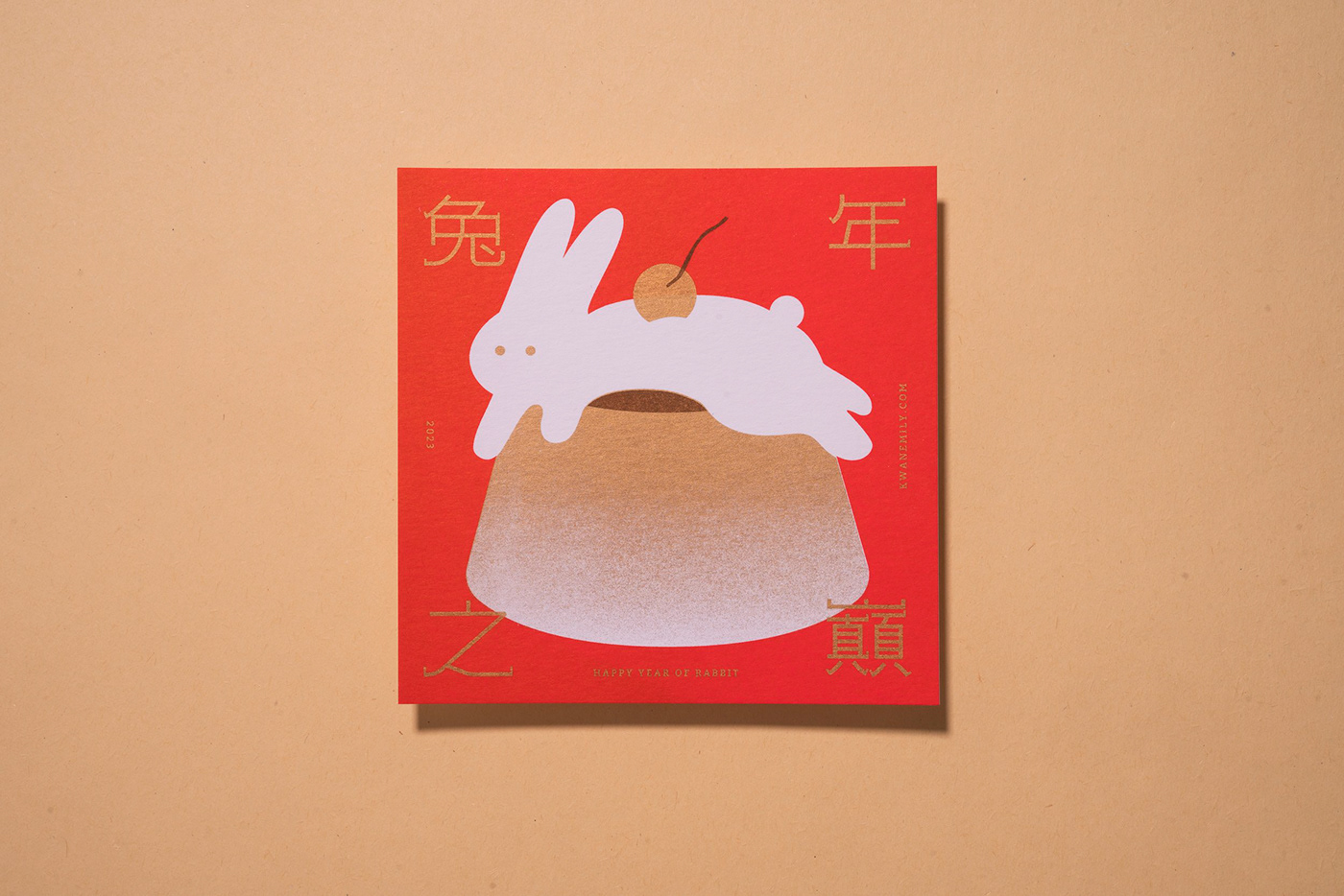 graphic design  greeting cards ILLUSTRATION  new year of rabbit print design  rabbit risograph risograph printing