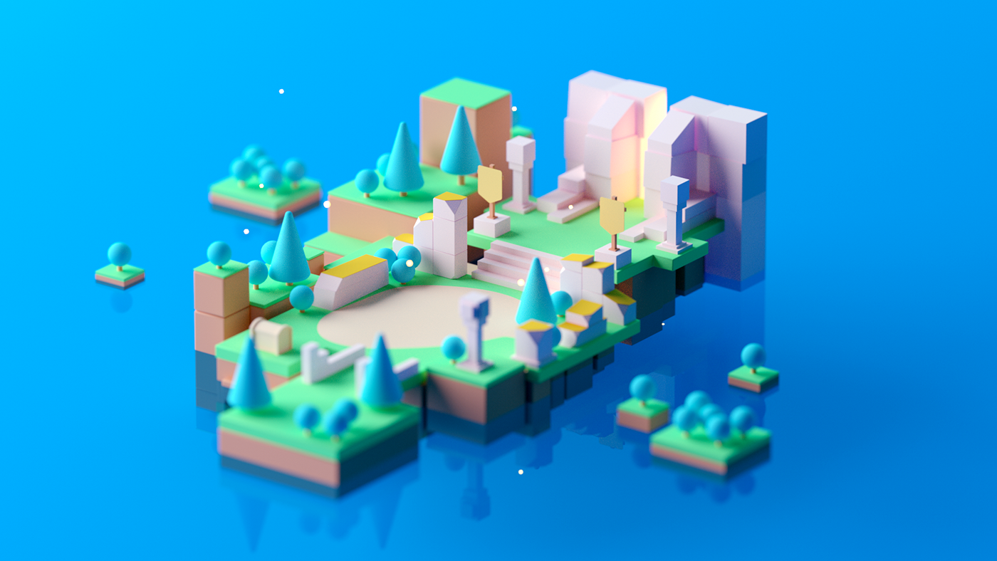 game building game level game design  game Isometric lowpoly fantasy environment game asset asset