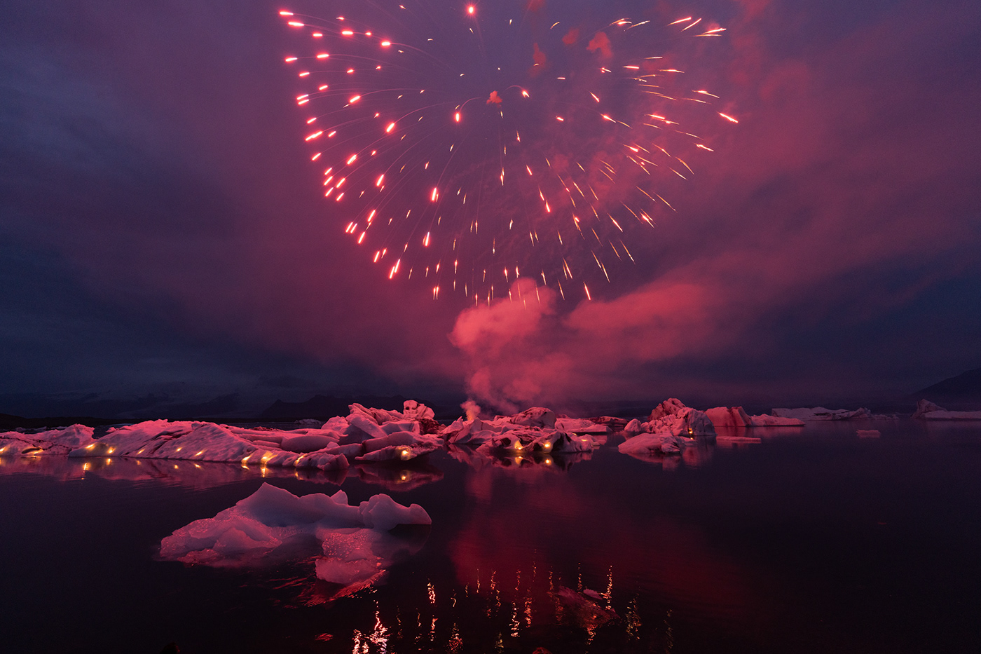 fireworks glaciers iceland Sig Vicious Siggeir