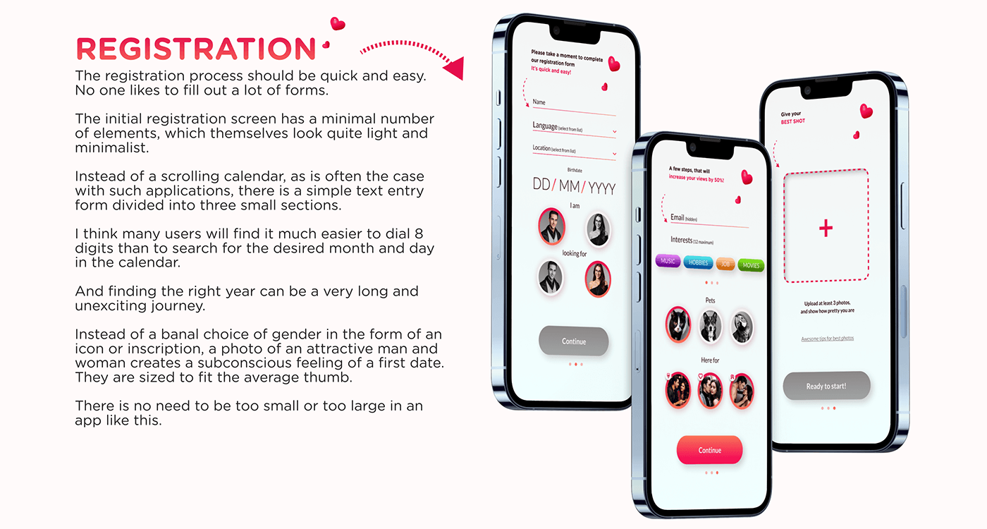 Dating dating app UI/UX Figma Mobile app ux/ui app design user interface valentine Valentine's Day