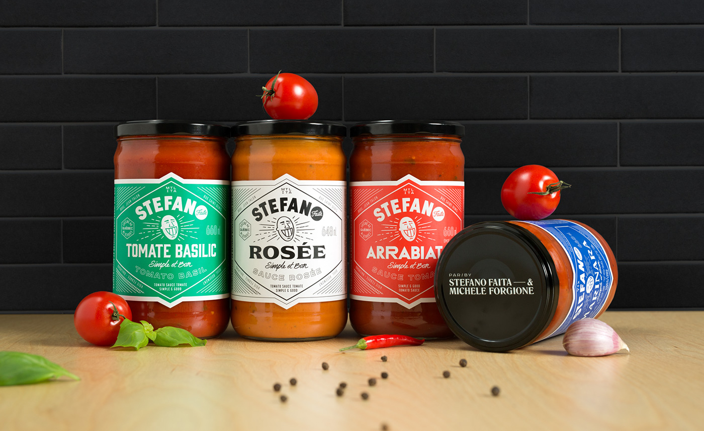 Packaging jar tomato sauce sauce ILLUSTRATION  stefano emballage panettone Pasta Pizza