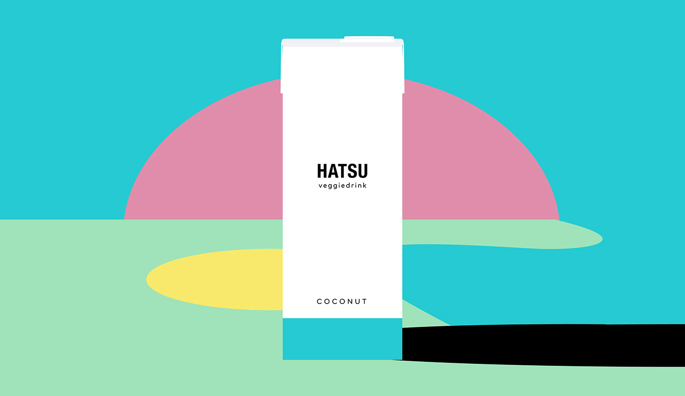 Hatsu colombia art direction  color Advertising  beverages cinema 4d ILLUSTRATION  set design  Veggie